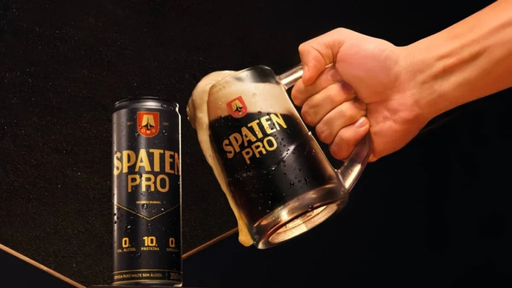 Spaten Pro: cerveja zero álcool com 10g de proteína